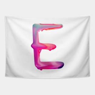 Letter E In Vibrant Watercolor Tapestry