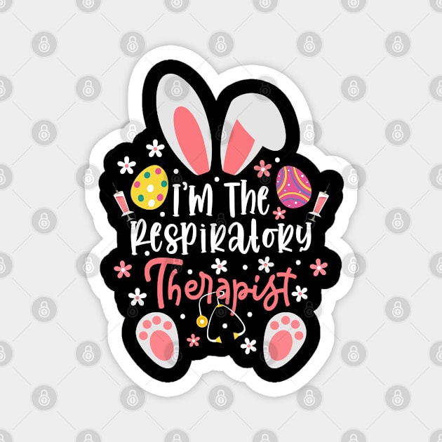 I'm The Respiratory Therapist Easter Rt Bunny Ears Easter Eggs Magnet by dounjdesigner