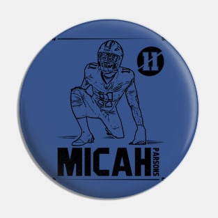 Micah parsons || dallas cowboys | Black Retro Pin