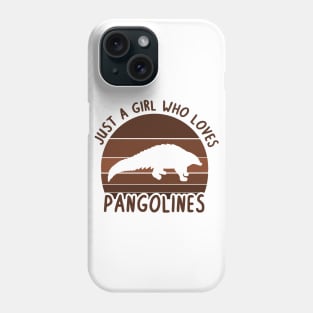 Girl pangolin women love retro saying Phone Case