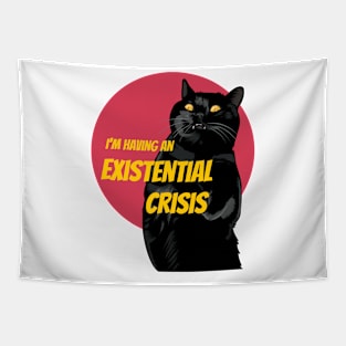 Purrcival Cat Existential Crisis Tapestry