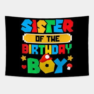 Sister Of The Birthday Boy Game Gaming Family Matching Tapestry