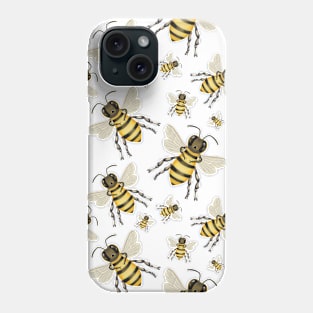 The Busy Buzzing Honey Bees by Kate VanFloof Phone Case