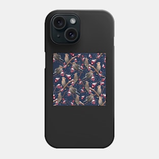 Cedar waxwings - Bohemian Waxwings Phone Case