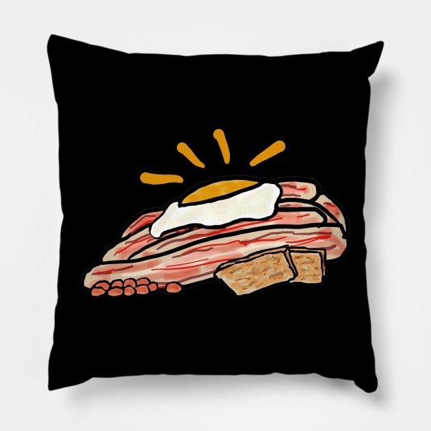 Good Morning Breakfast Pillow by Mark Ewbie