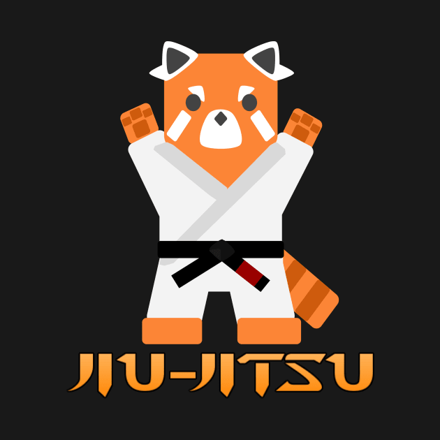 Jiu-Jitsu Red Panda -Black Belt- by TheConcernedPanda