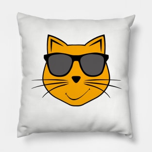 Cool Coffee Cat Pillow