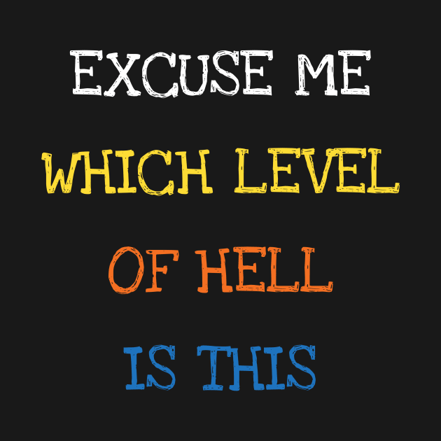 Excuse Me Which Level Of Hell Is This Funny Saying Joke by DDJOY Perfect Gift Shirts