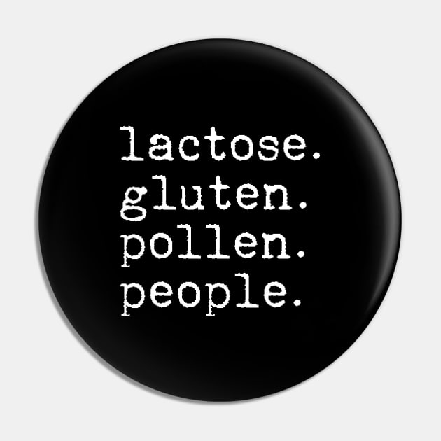 Lactose Gluten Pollen People Pin by LemonBox