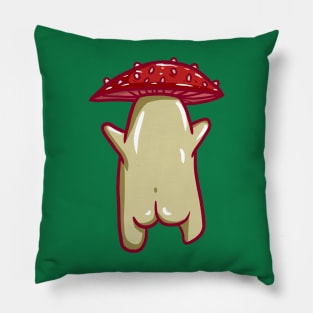 Mushroom Cartoon Mushie Character Back Pillow