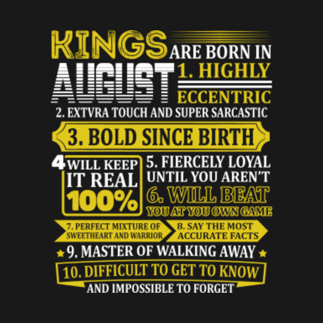 August Birthday Gifts Kings Are Born In August Gift For Men