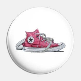 Maroon Red Sneakers Pin