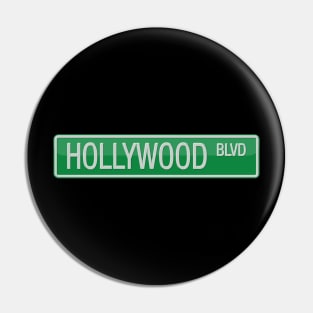 Hollywood Boulevard Road Sign Pin