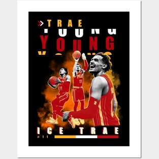 Canvas Print Trae Young Ice Sketch Celebration