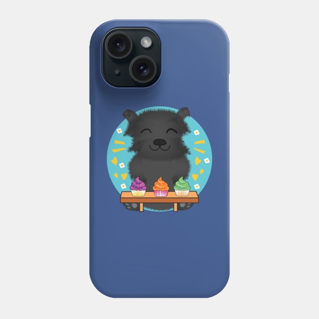 Affenpinscher eating cupcakes, Cute Affenpinscher, affenpinscher breed, i love my affenpinscher, funny affenpinscher, affenpinscher puppy, cute pets, Monkey Terrier, Baking Lover, cute animal friendly Phone Case by WorldOfMine