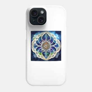 Fractal Gaya Mandala Watercolor Phone Case