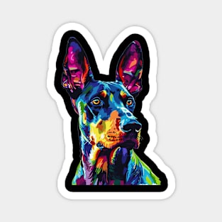 Doberman Colorfull Pop Art Design For Dog Onwer Magnet