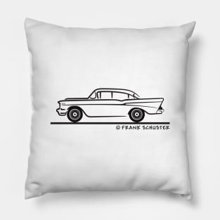 1957 Chevrolet Sedan Four Door Bel Air Pillow