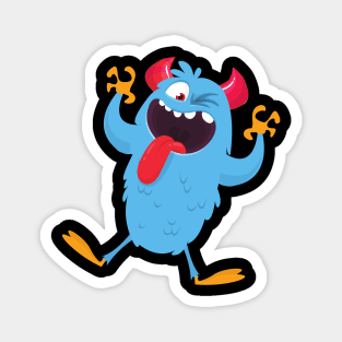 funny cartoon monster Magnet