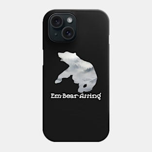 Em-Bear-Assing Fighting Bear With A Green White Forest Tree Fill Phone Case