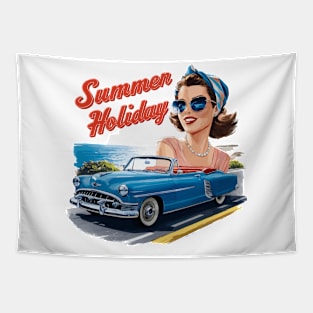 Holiday Cabrio Ride Lifestyle 1950`s 1960er`s Tapestry