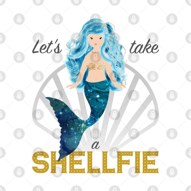 Mermaid: Let's take a shellfie (blue) by oceanys