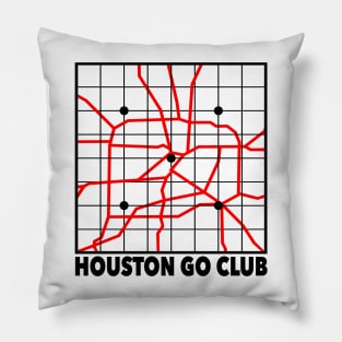 Houston Go Club (Black Lines) Pillow