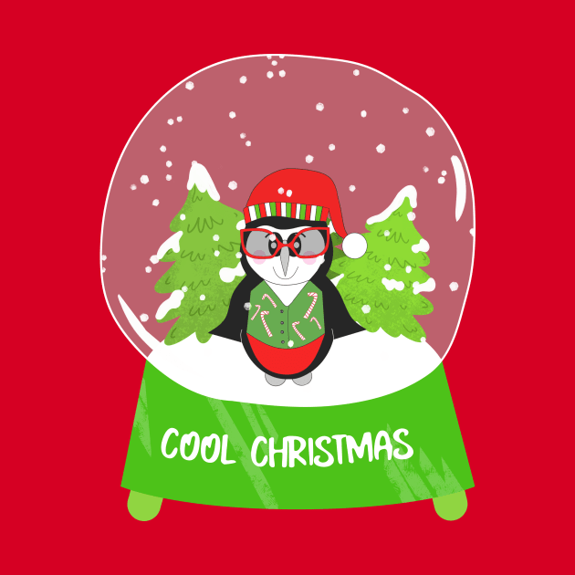 COOL Christmas Penguin Snowglobe by SartorisArt1