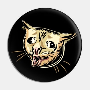 Coughing Cat Meme Pin