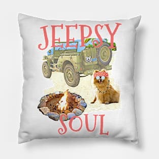 Jeepy Soul Pomeranian Pillow