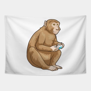 Monkey Gamer Controller Tapestry