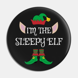 I'm The Sleepy Christmas Elf Pin