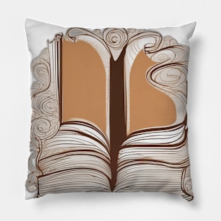 Enchanting Swirls Open Book Design No. 464 Pillow