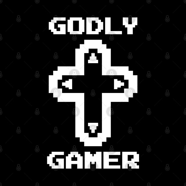 Godly Gamer (v10 - white) by TimespunThreads