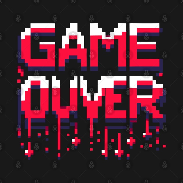 Game Over Screen - 80s retro gaming horror by Ravenglow