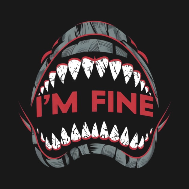 I'm fine - shark saying it by Assia Art