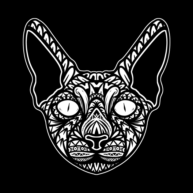 Sphynx Cat Tribal by Barabarbar artwork