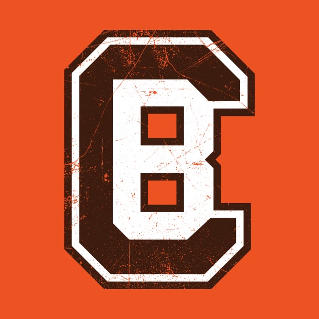 CB Football Monogram - Orange by KFig21