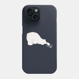 Polar Bear Goes Fishing Phone Case
