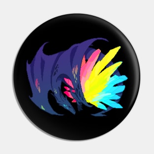 Pansexual Pride Flag Crystal Dragon Pin