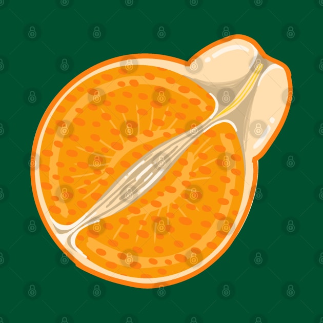 Sumo Orange Slice Graphic Fresh and Zesty Citrus Vibes for Summer by Nemui Sensei Designs