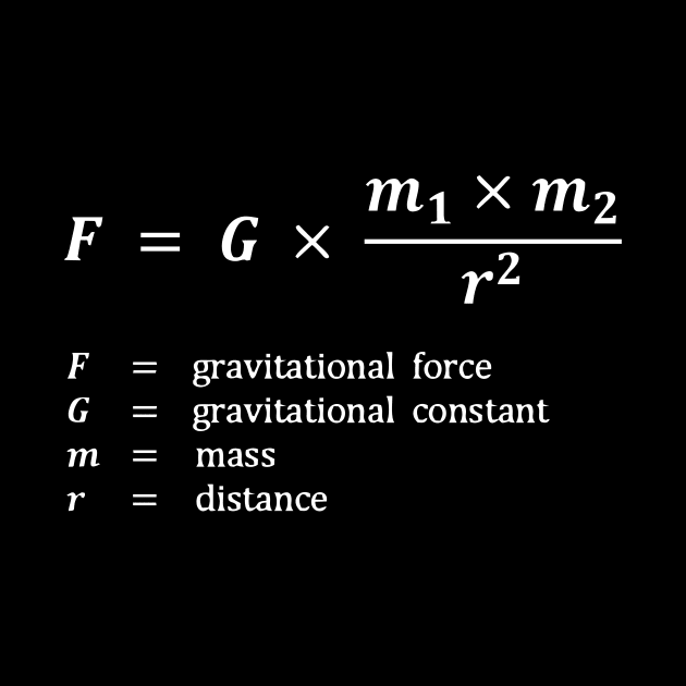 Formula, gravitational force, white by RosArt100