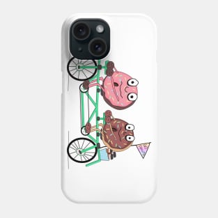 Donuts on a Tandem Bike Phone Case