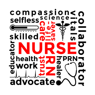 Nursing related words and symbols T-Shirt