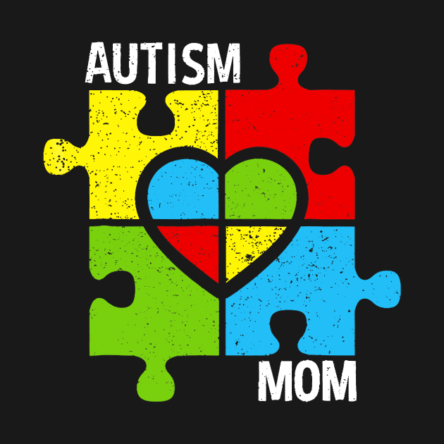 Autism Mom Shirt Puzzle And Heart by Danielsmfbb