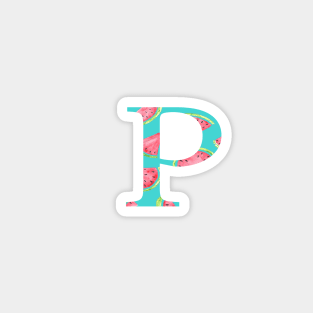 Rho Watermelon Letter Magnet