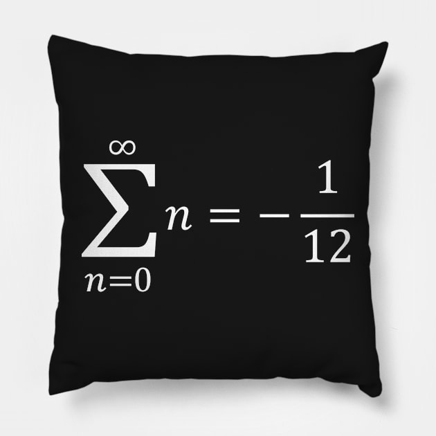 Sum Of All Natural Numbers Pillow by ScienceCorner