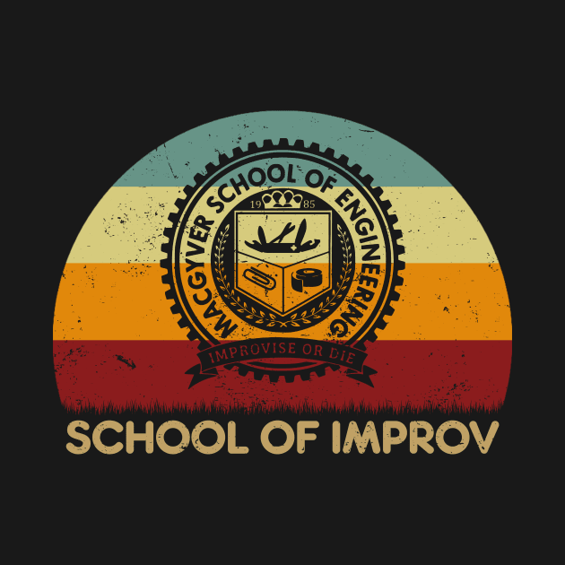 Retro Sunset - MacGyver School of Engineering by GoodIdeaTees