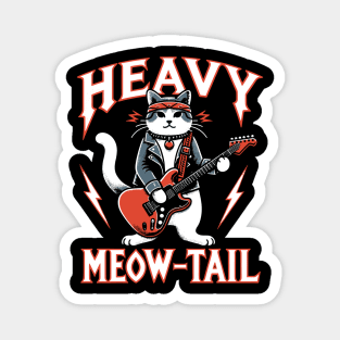 Electric Guitar Cat Pun Rock Music Funny Cat Magnet