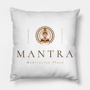 Mantra Meditation Place Pillow